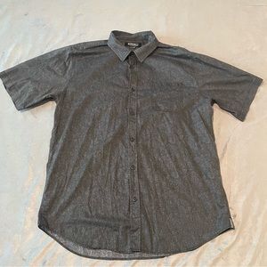 Ezekiel Shirt Adult 2XXL XXL Black Floral Print Button Casual Short Sleeve Mens